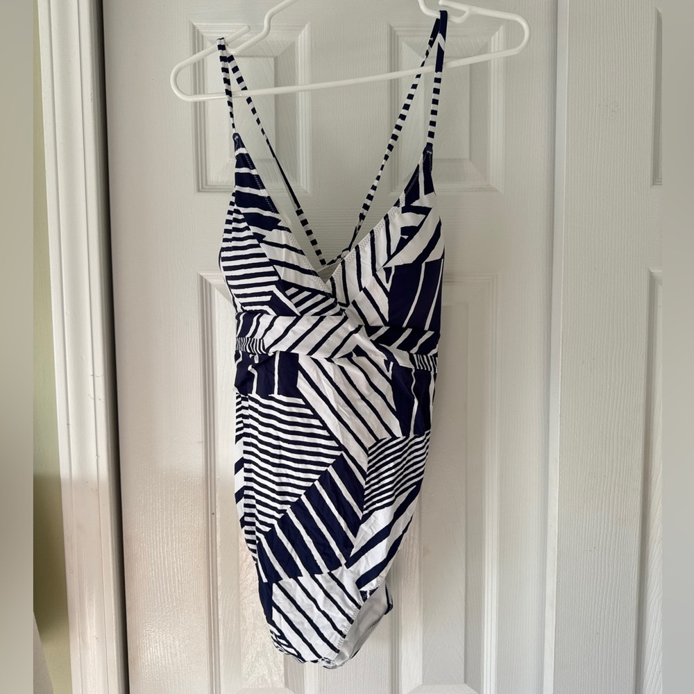 Vineyard Vines Navy and White Striped Swimsuit